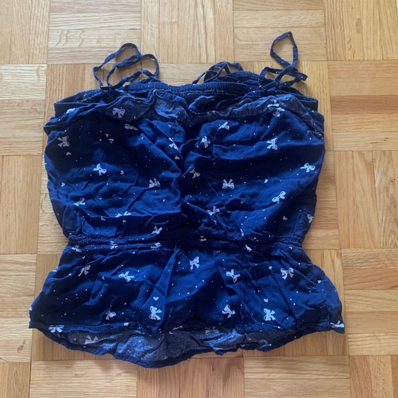 Garage Y2K Bows Babydoll Peplum Tank Top - Picture 2 of 3